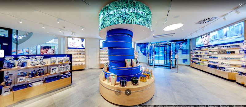 Panorama-Rundgang durch das Nivea Haus in Hamburg am Jungfernstieg