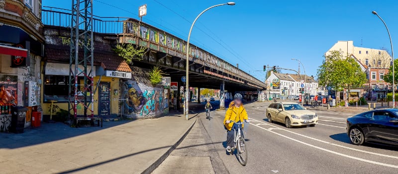 360-Grad Panorama-Tour von der Sternbrücke in Hamburg-Altona.